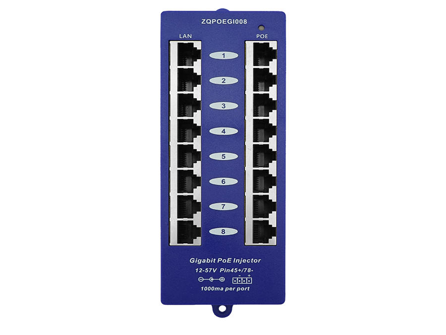 8 Port Gigabit Passive PoE Injector