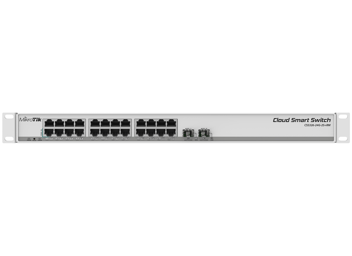 MikroTik SwOS Cloud Smart Switch 24 Port Gigabit 2SFP+